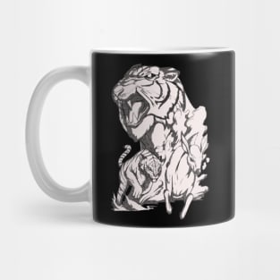 Hunter and Prey - Tiger Pencil Illustration Mug